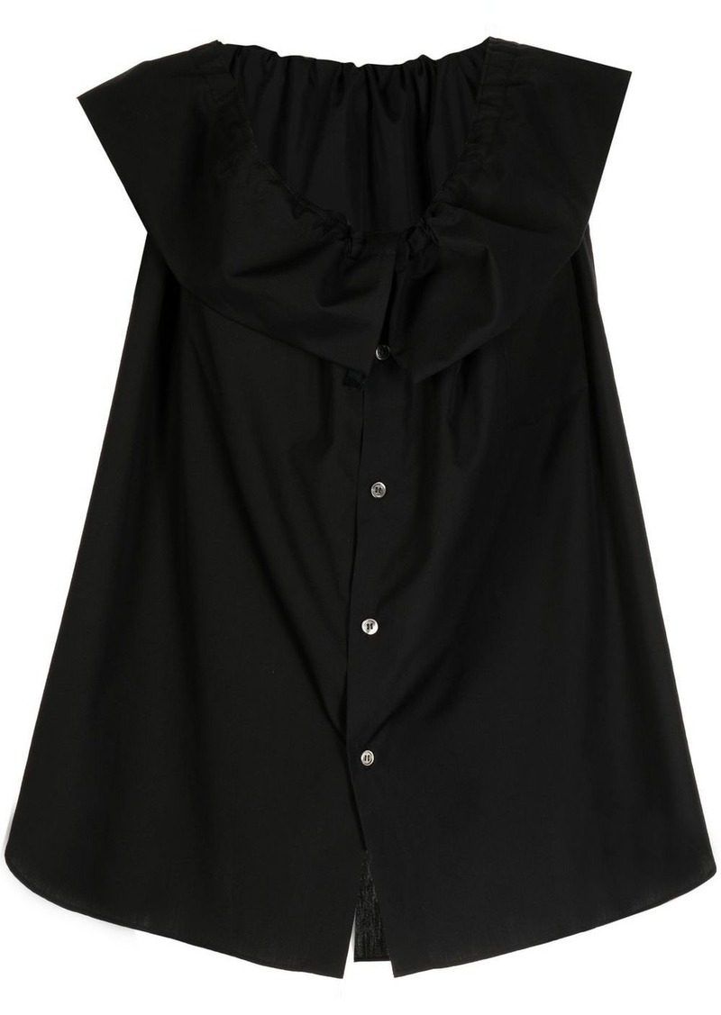 Comme des Garçons ruffle-collar sleeveless shirt