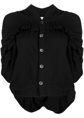 Comme des Garçons ruffle-trim cotton cardigan