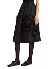 Comme des Garçons Sculptural Rose Knee-Length Skirt