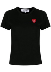 Comme des Garçons short-sleeved heart patch T-shirt