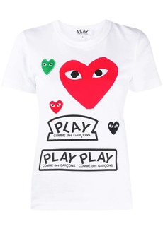 Comme des Garçons short-sleeved heart print T-shirt