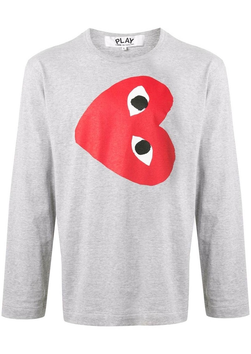 Comme des Garçons sideways heart print T-shirt