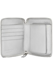 Comme des Garçons Silver Leather Zip-around Wallet