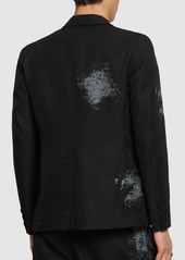 Comme des Garçons Single Breast Printed Twill Blazer