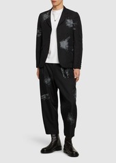 Comme des Garçons Single Breast Printed Twill Blazer