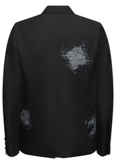 Comme des Garçons Single Breast Printed Twill Blazer