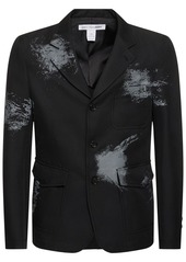 Comme des Garçons Single Breast Printed Twill Blazer