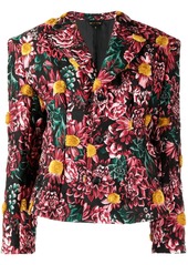 Comme des Garçons single-breasted floral blazer