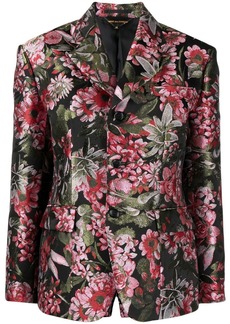 Comme des Garçons single-breasted floral-print blazer