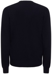 Comme des Garçons Sleeve Logo Wool V-neck Sweater
