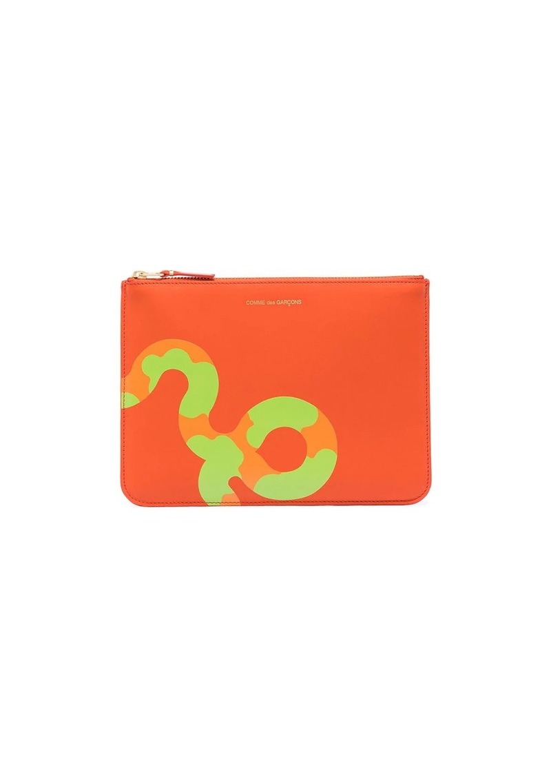 Comme des Garçons snake-print card holder