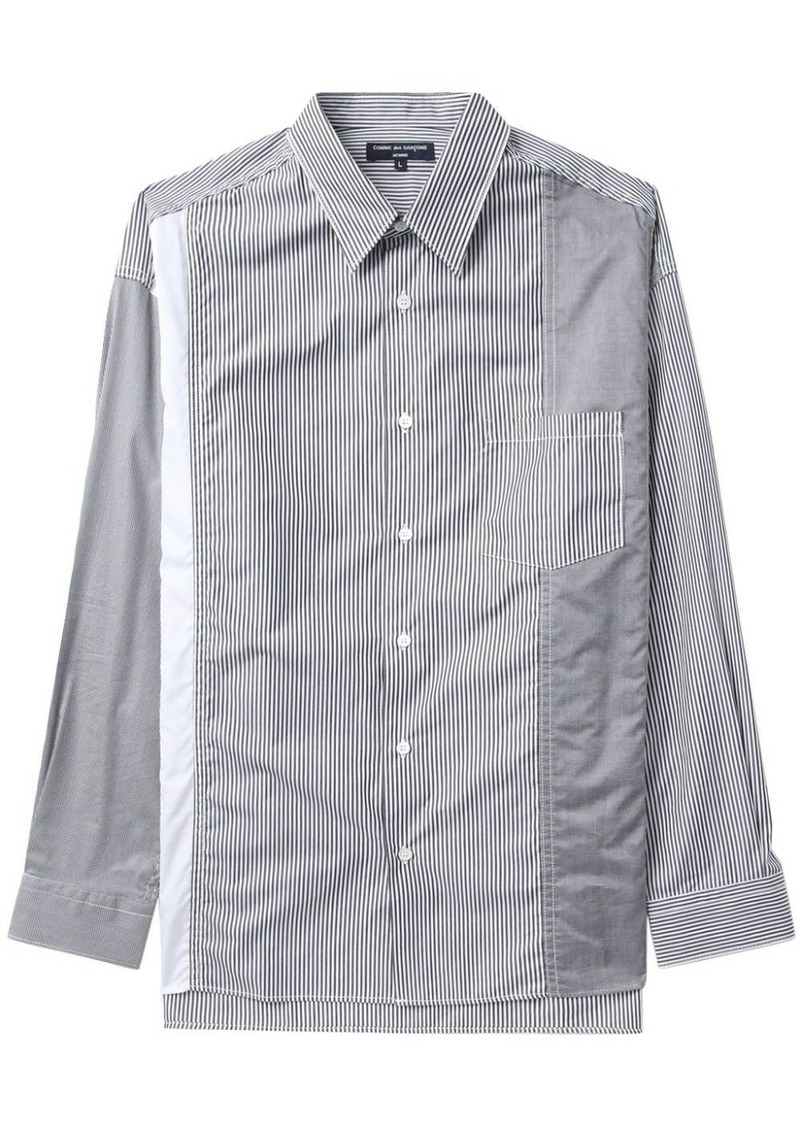 Comme des Garçons striped button-up cotton shirt