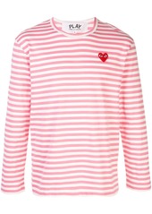 Comme des Garçons striped logo T-shirt