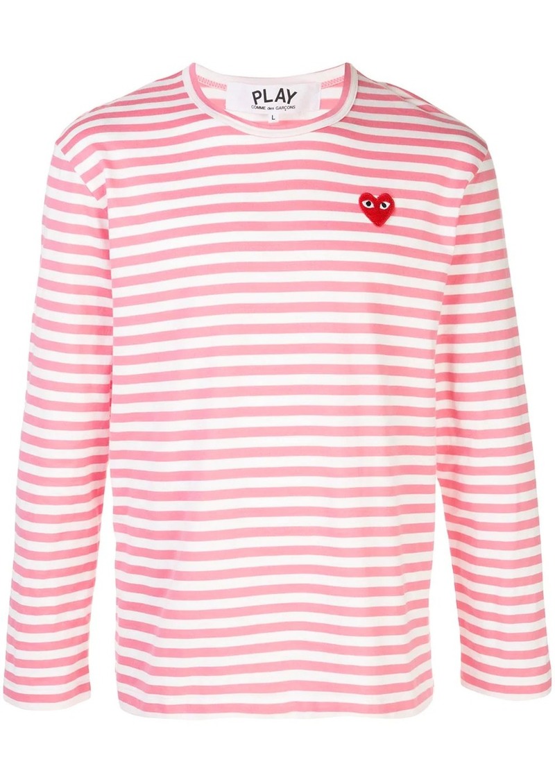 Comme des Garçons striped logo T-shirt