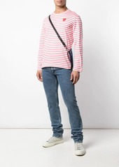 Comme des Garçons striped logo T-shirt