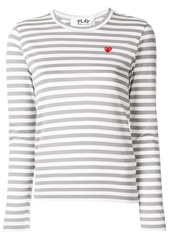 Comme des Garçons striped-print branded top