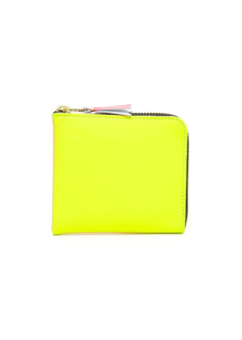 Comme des Garçons Super Fluo zipped leather wallet