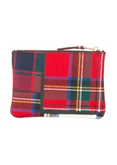 Comme des Garçons tartan patchwork pouch