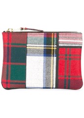 Comme des Garçons tartan patchwork pouch