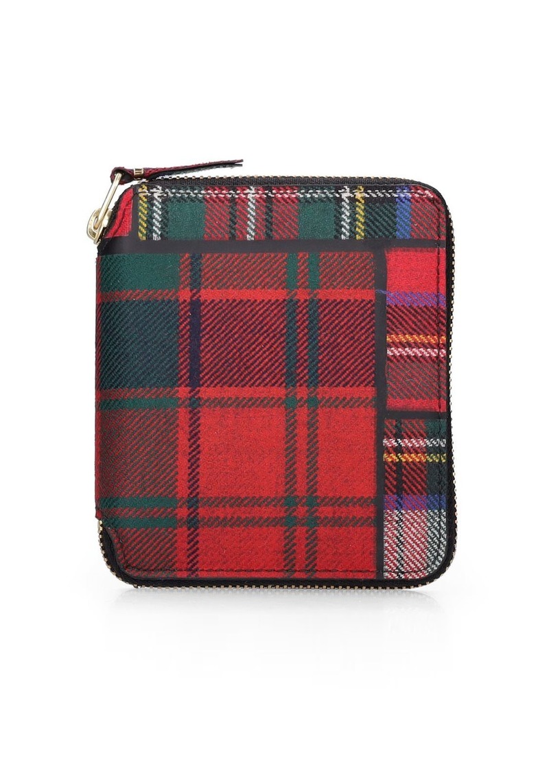 Comme des Garçons Tartan Patchwork Zip-around Wool Wallet