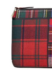 Comme des Garçons Tartan Patchwork Zip-around Wool Wallet