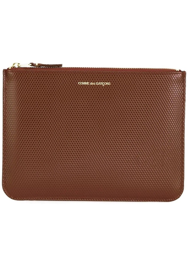 Comme des Garçons textured leather clutch