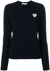 Comme des Garçons V-neck logo patch top