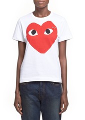 Comme des Garçons Comme des Garcons PLAY Graphic Cotton Tee in White at Nordstrom