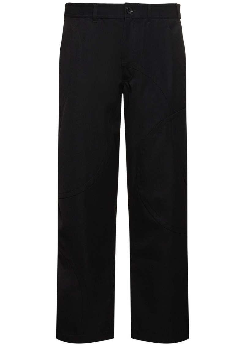 Comme des Garçons Wool Blend Gabardine Plain Pants