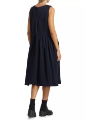 Comme des Garçons Wool Drop-Waist Midi-Dress