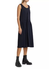 Comme des Garçons Wool Drop-Waist Midi-Dress