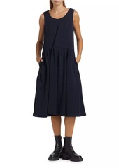 Comme des Garçons Wool Drop-Waist Midi-Dress