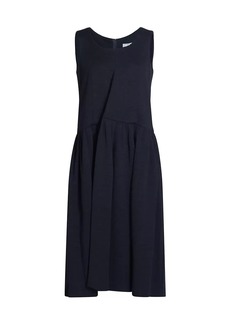 Comme des Garçons Wool Drop-Waist Midi-Dress