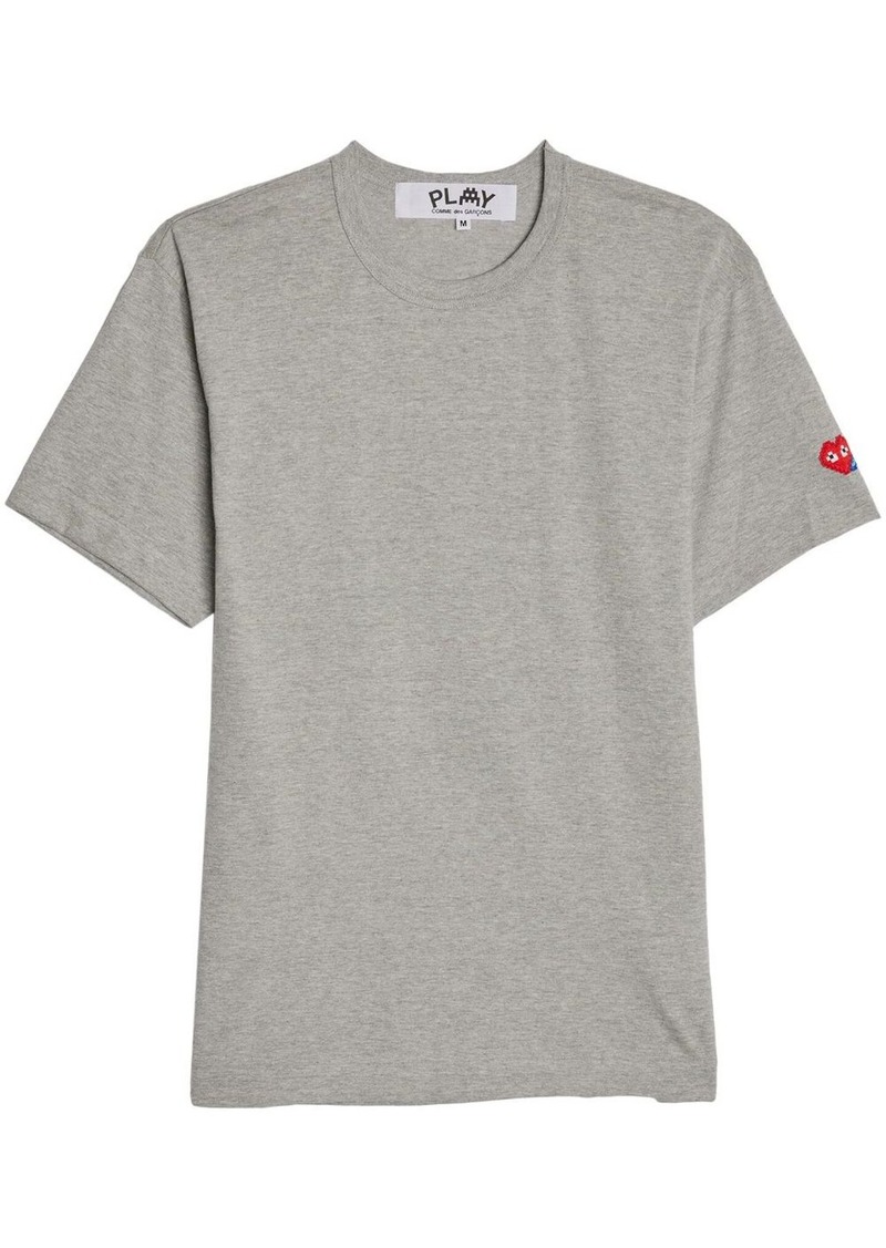 Comme des Garçons x Invader logo-patch cotton T-shirt