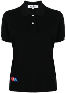 Comme des Garçons x Invader pixelated-heart polo shirt