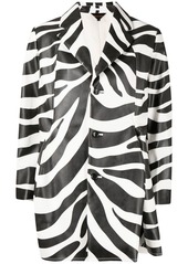 Comme des Garçons zebra-print single-breasted coat