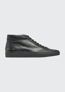 Common Projects Men's Achilles Leather Mid-Top Sneakers