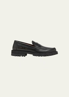 Common Projects Men's Tread-Sole Leather Penny Loafers