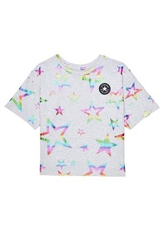 Converse All Over Foil Stars Print Boxy T-Shirt (Big Kids)