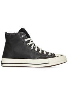 Converse Chuck 70 S Hi Leather & Sherpa Sneakers