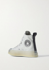 CONVERSE - Printed canvas high-top sneakers - Gray - US 5