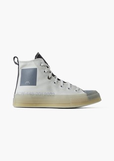 CONVERSE - Printed canvas high-top sneakers - Gray - US 5