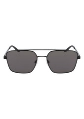 Converse Activate 56mm Navigator Sunglasses in Matte Black/Grey at Nordstrom