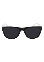 Converse All Star® 57mm Rectangle Sunglasses in Black/Black at Nordstrom