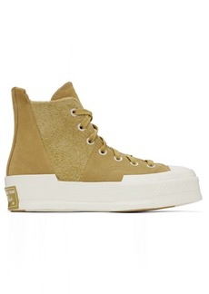 Converse Beige Chuck 70 Plus Suede Sneakers