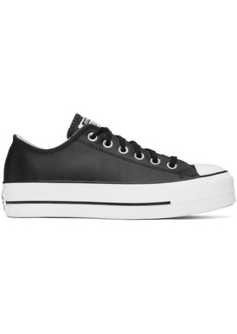 Converse Black Chuck Taylor All Star Platform Leather Sneakers