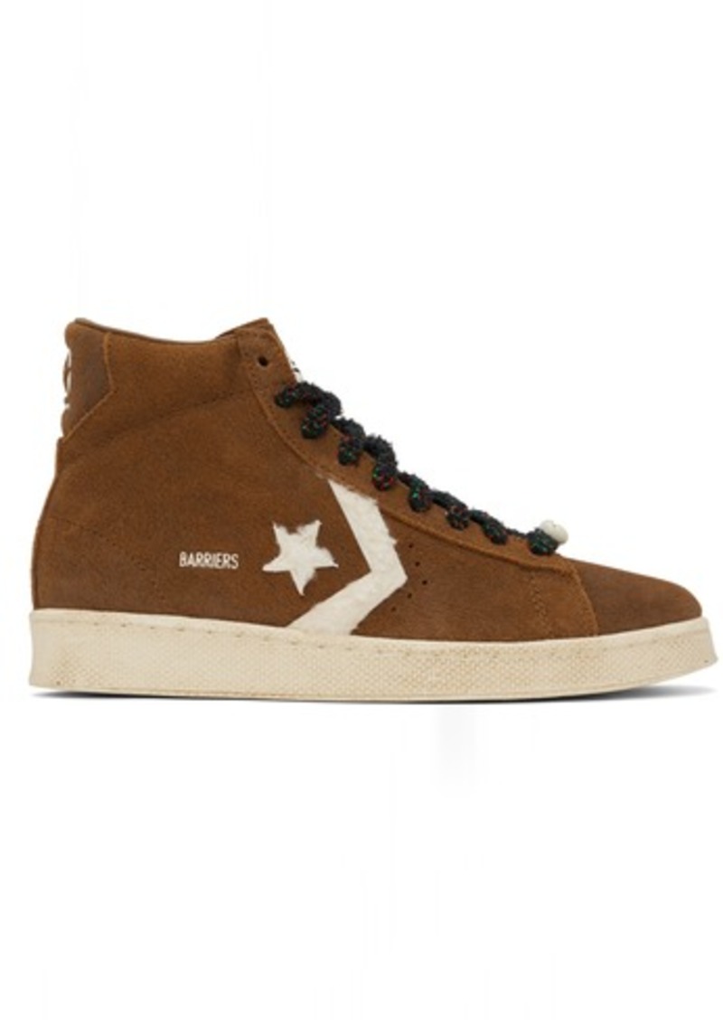 Converse Brown Barriers Edition Pro Leather Sneakers