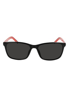 Converse Chuck 57mm Rectangle Sunglasses in Black/Black at Nordstrom Rack