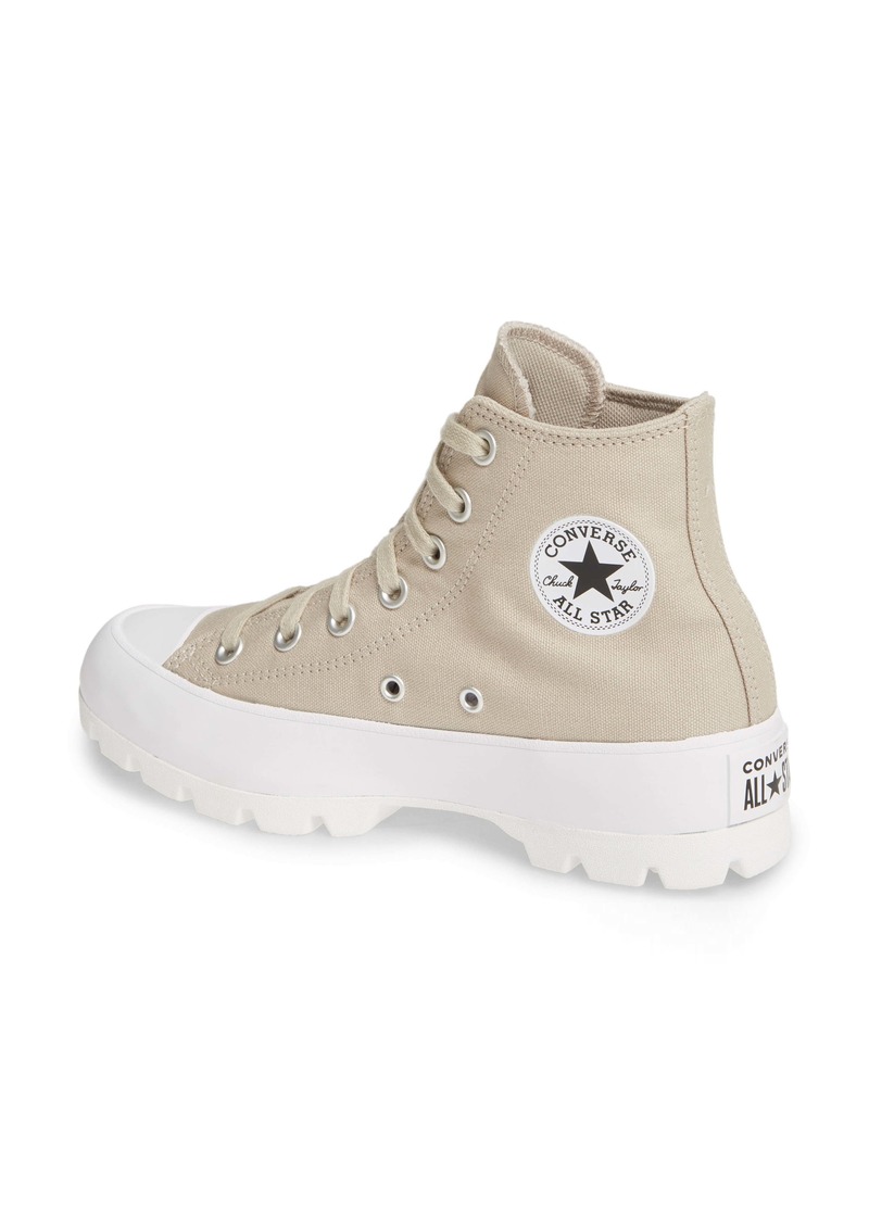 converse lugged high top tan