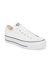 Converse Chuck Taylor® All Star® Platform Sneaker in White Leather at Nordstrom